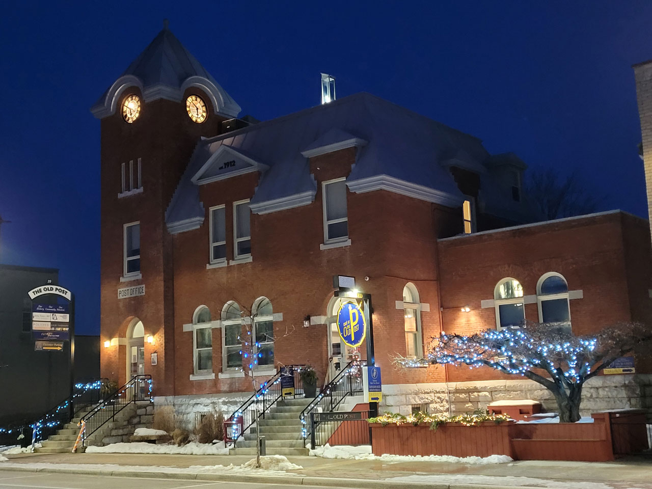 the old post harriston at night